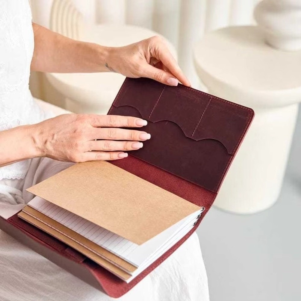 Refillable Notebook Organizer  - Vintage Leather Journal Notebook ulasan dan harga