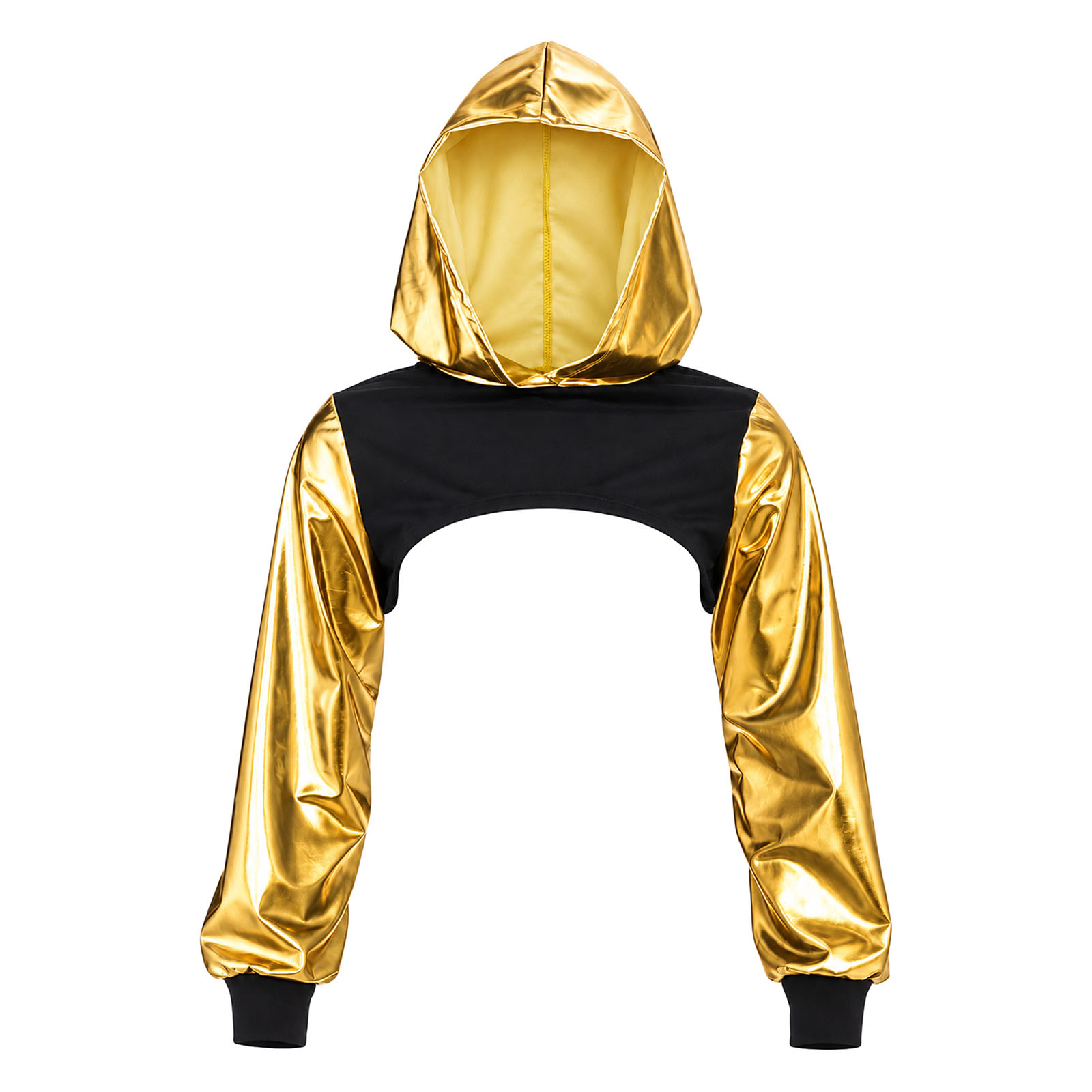 Womens Metallic Cropped Hoodie - Music ulasan dan harga