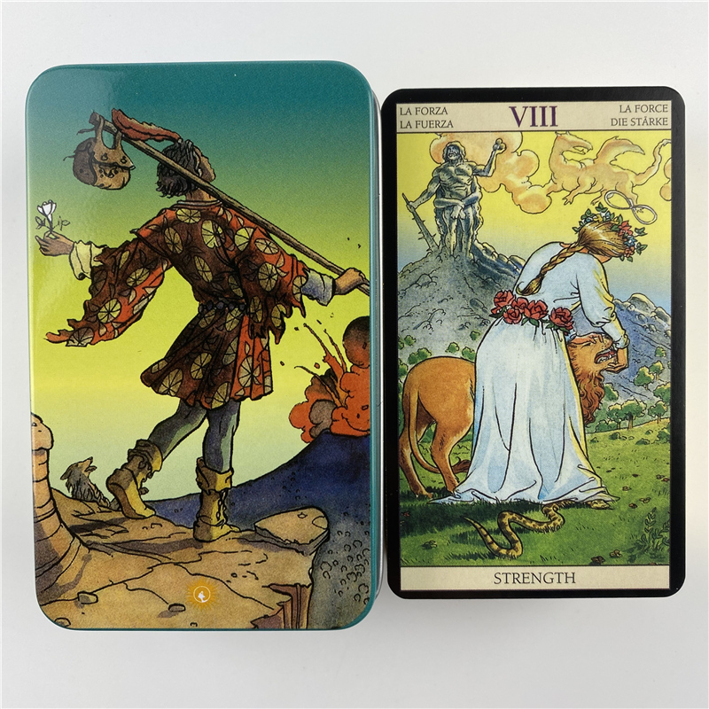 Metal Box Gilded Edition Back  - Tarot Deck With Guidebook ulasan dan harga