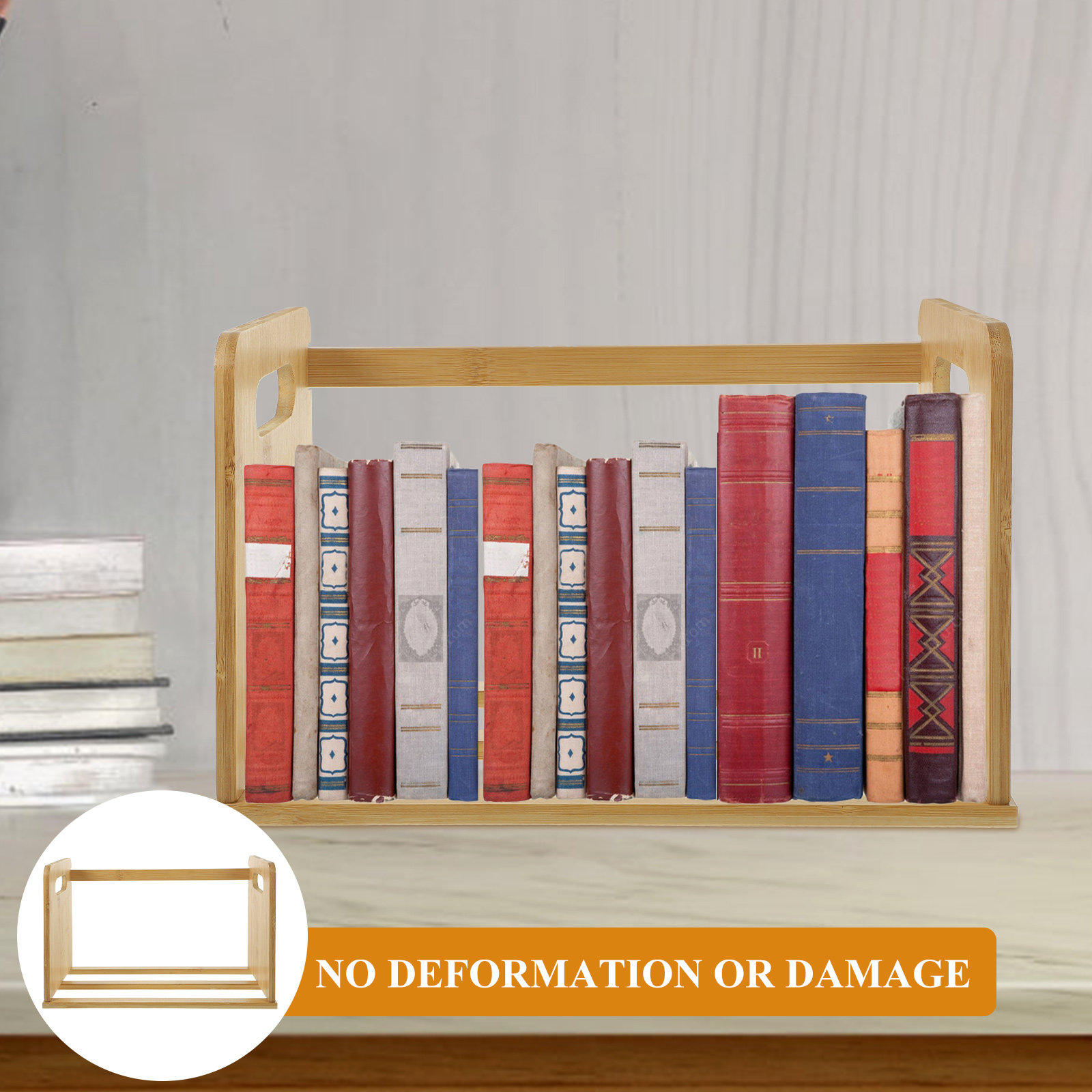 Wooden Desktop Bookshelf Vinyl - Magazines ulasan dan harga