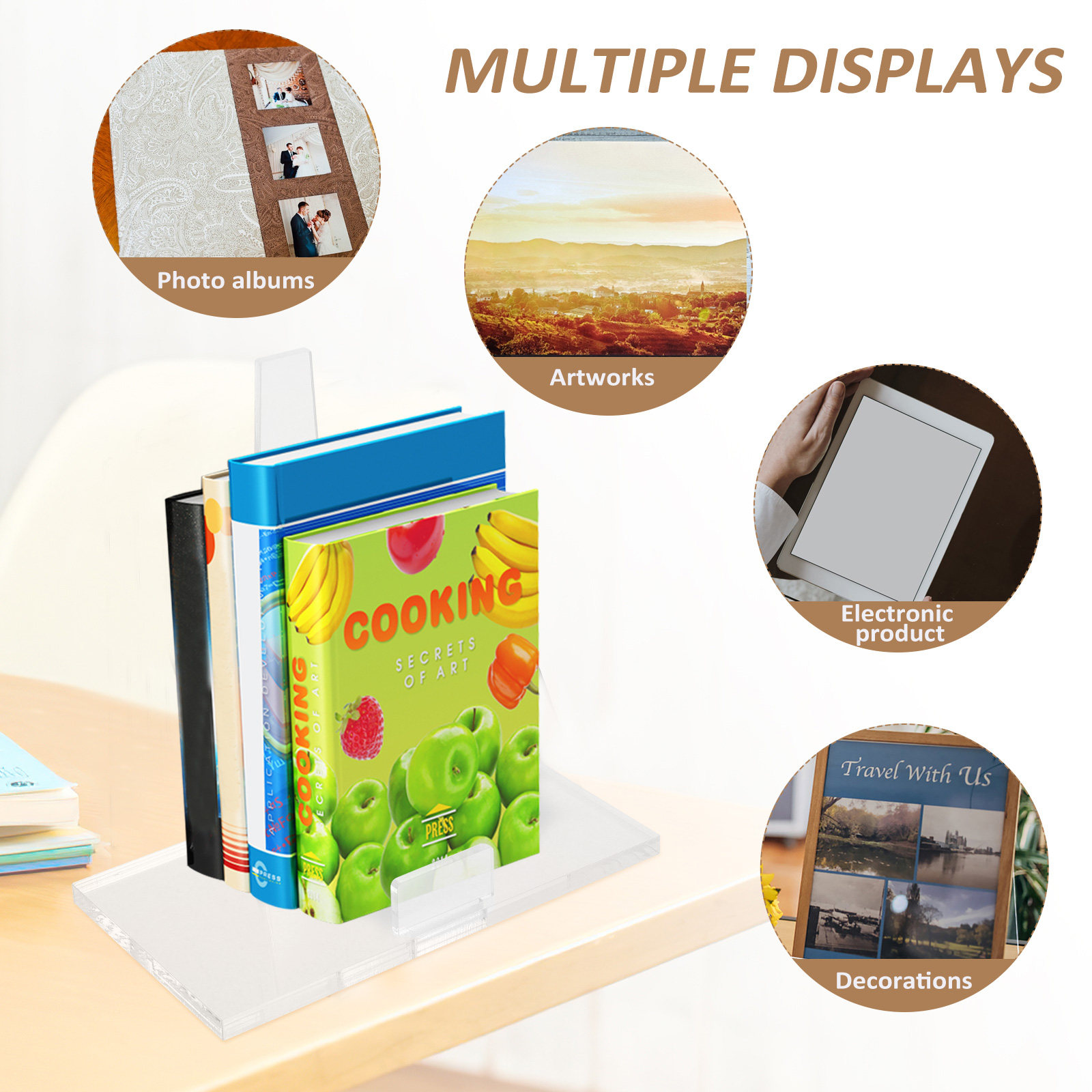 Versatile Acrylic Plate Stand  - Clear Acrylic Book Stand Holder ulasan dan harga
