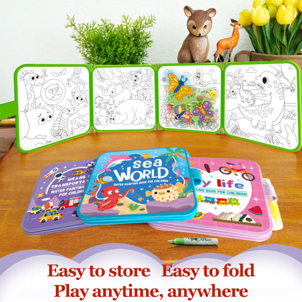 Magic Water Drawing Book DIY D - Reusable Water Magic Coloring Book ulasan dan harga