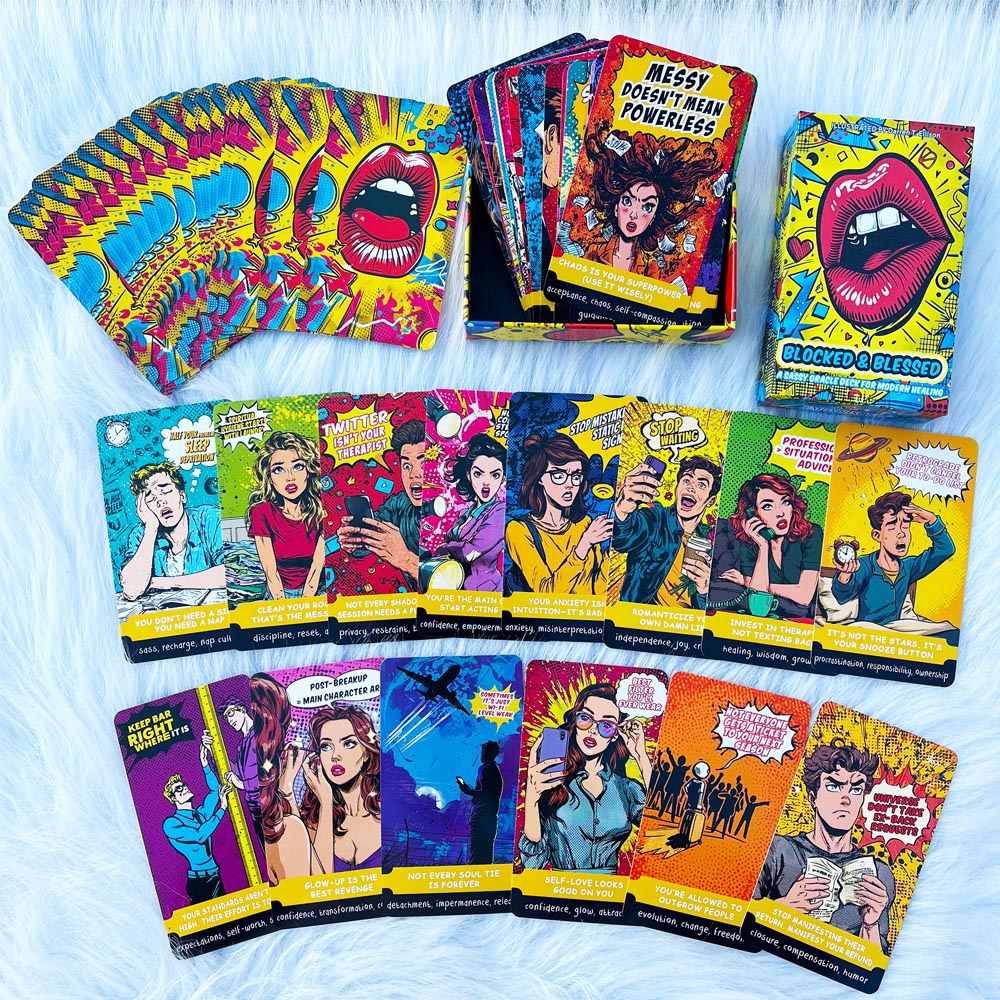 54 Card Deck, 13x8cm Size, BLO - Tarot Deck With Guidebook ulasan dan harga