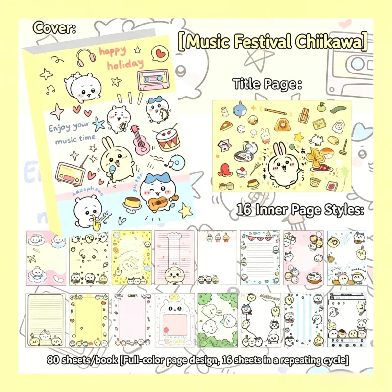 Chiikawa Cute Notebook 80 Shee - Books ulasan dan harga
