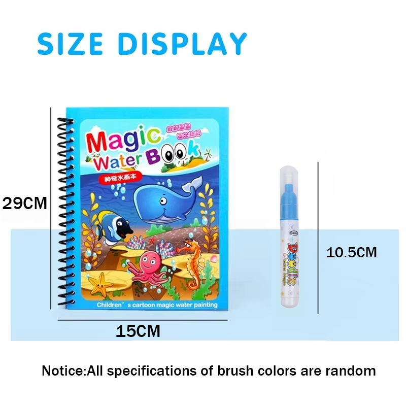 1PC Children's Watercolor Pain - Reusable Water Magic Coloring Book ulasan dan harga