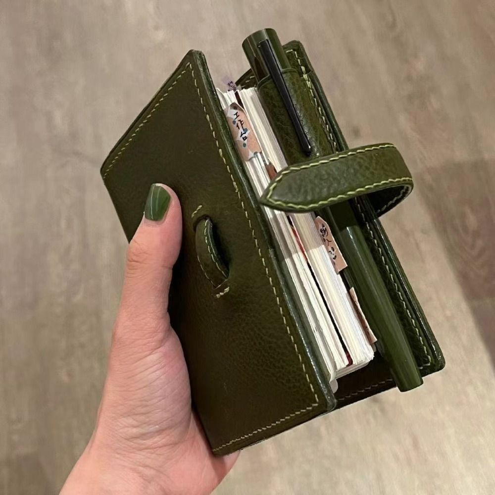 New M5 Green Leather Notebooks - Vintage Leather Journal Notebook ulasan dan harga