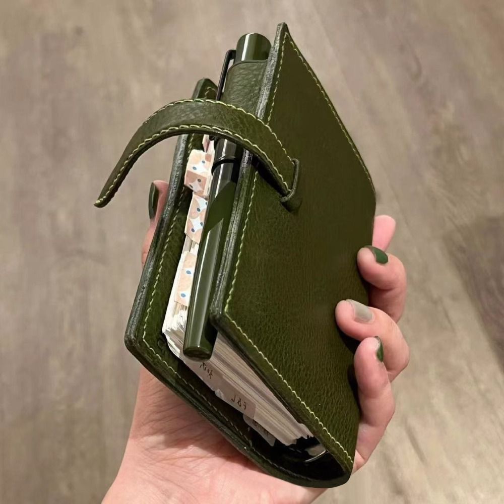 New M5 Green Leather Notebooks - Vintage Leather Journal Notebook ulasan dan harga