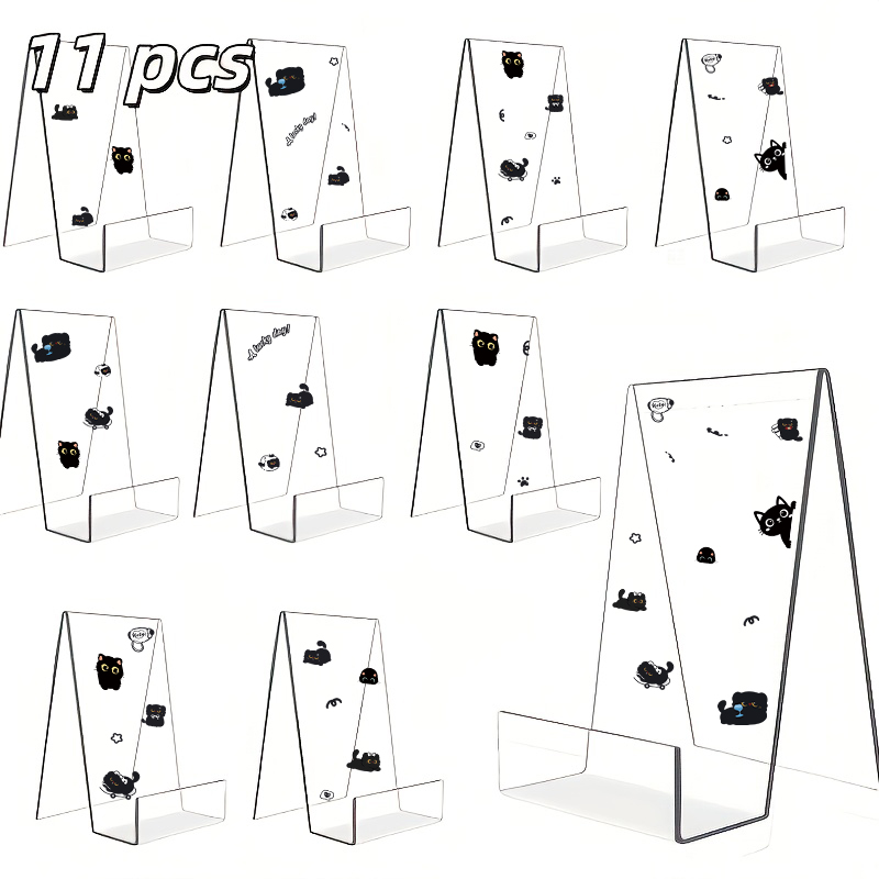 11pcs Acrylic Book Display Sta - Clear Acrylic Book Stand Holder ulasan dan harga