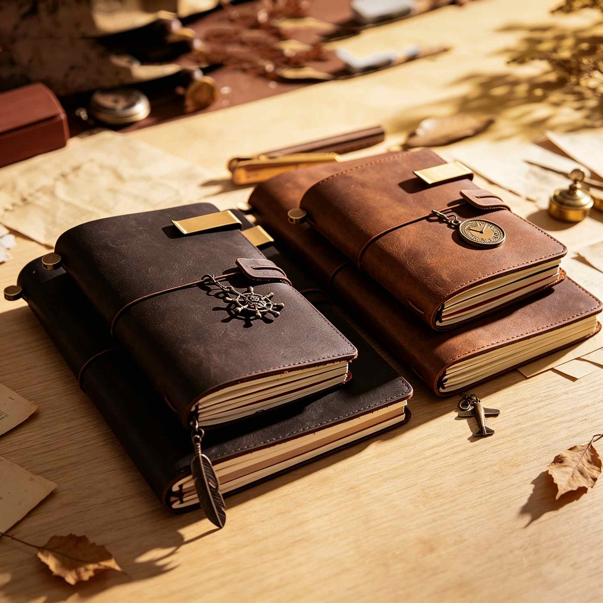 Crazy Horse Leather Travel Jou - Vintage Leather Journal Notebook ulasan dan harga